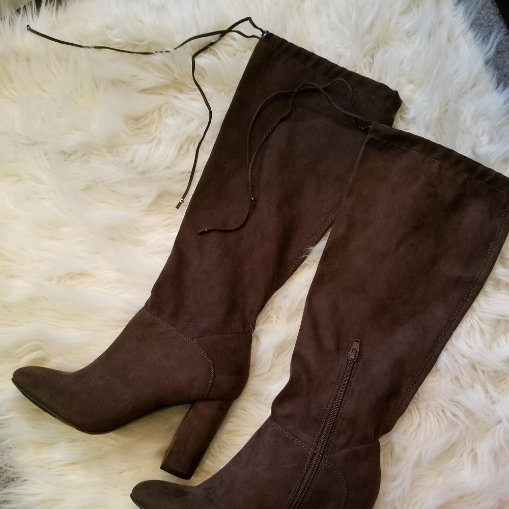 💋Knee boots with tie NEW